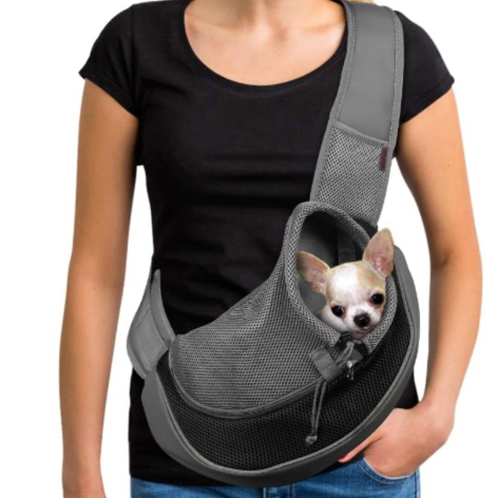 Pet Dog Sling Carrier Breathable Mesh Travel Safe Sling Bag Carrier for Dogs/Cat